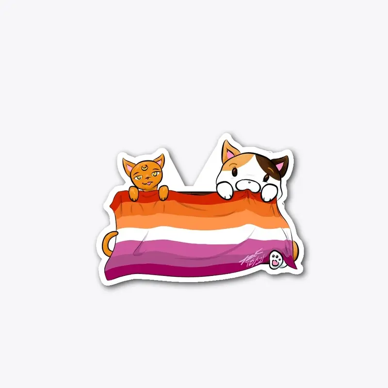 Aph and Popo Support You (Lesbian Flag)