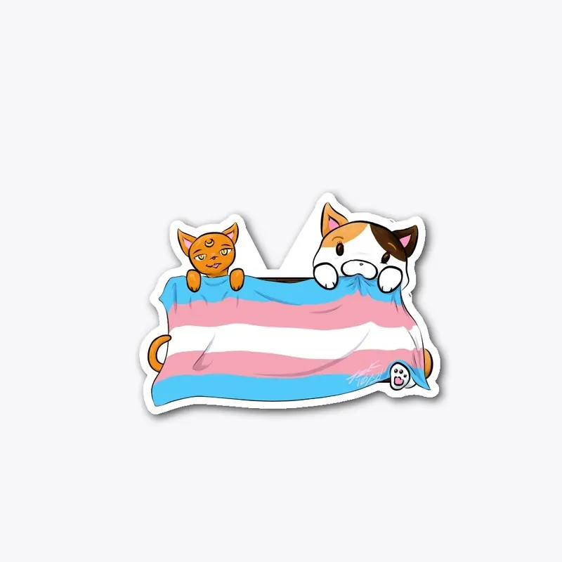 Aph and Popo Support You (Trans Flag)